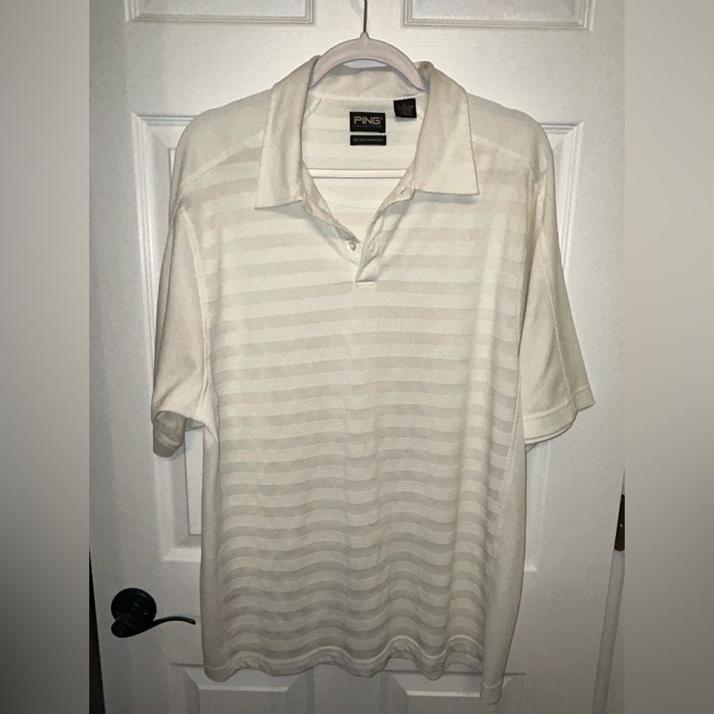 Ping Collection Men’s Cream Off White Polo‎ Large